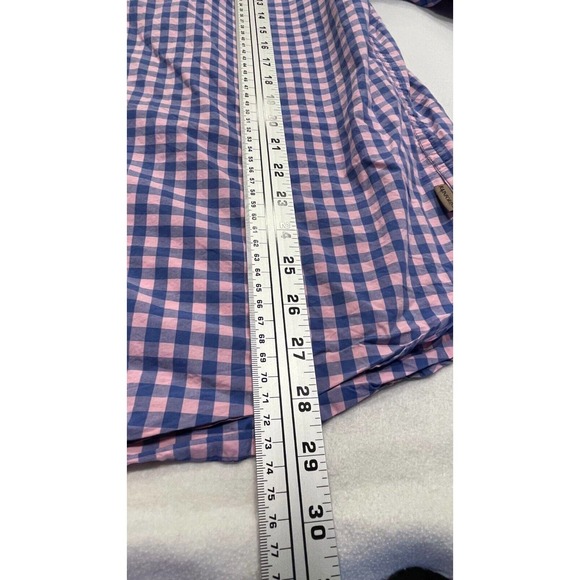 Rainforest Men's Sz L Gingham Check Button Down Shirt Modern Classic Long Sleeve - Picture 5 of 10